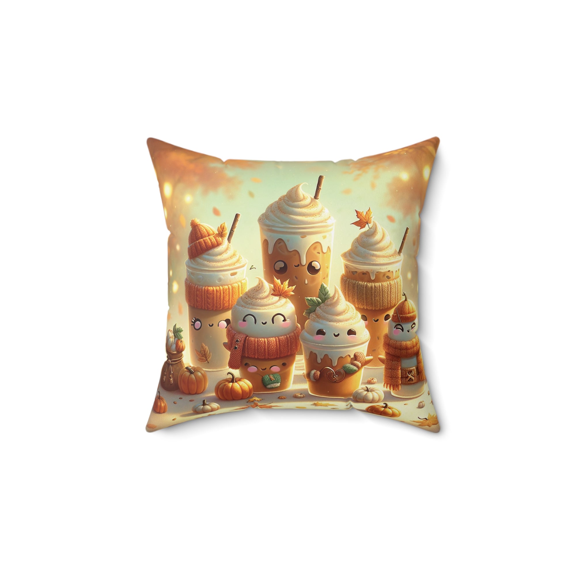 Cute Fall Pillow, Cozy Home Decor, Pumpkin Spice Vibes, Seasonal Accent, Perfect Gift for Autumn Lovers